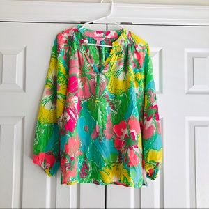 Lilly Pulitzer Elsa Silk Top Size Small